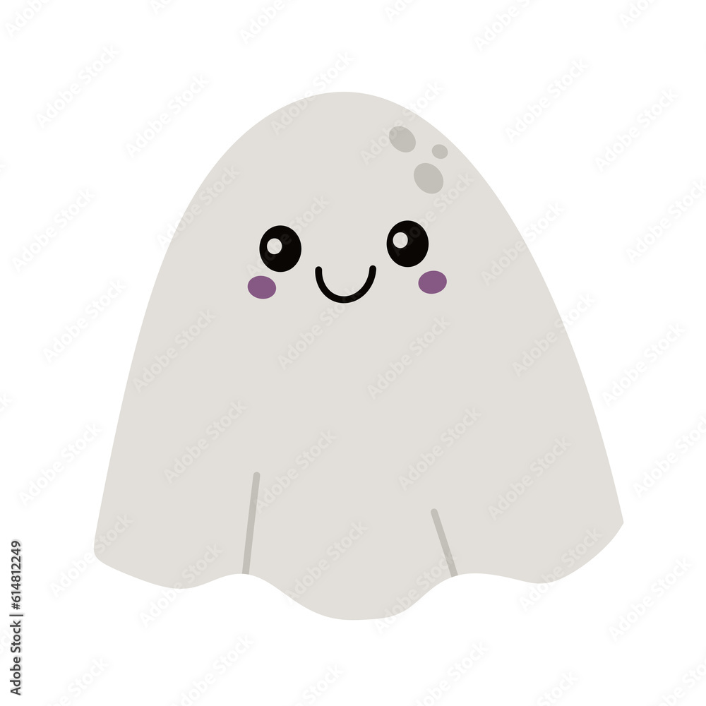 Fototapeta premium Halloween cute ghost icon cartoon.
