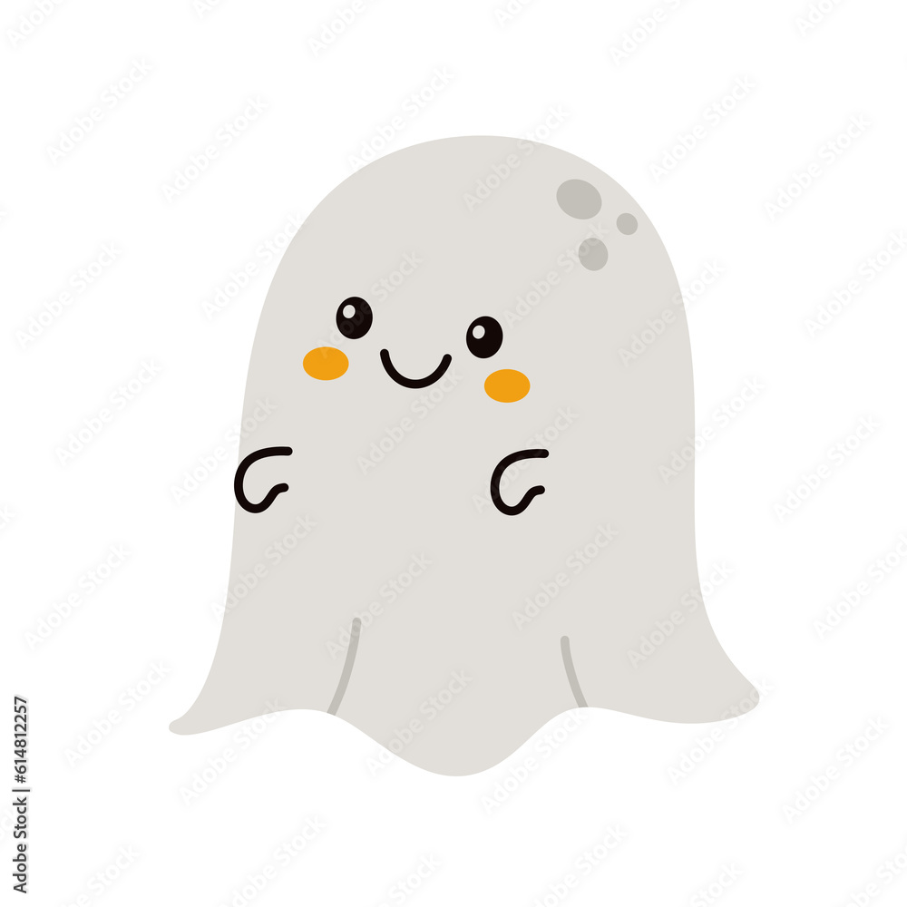 Halloween cute ghost icon cartoon. Halloween cute ghost icon cartoon.