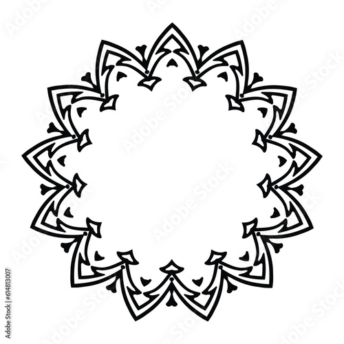 Abstract floral frame illustration design