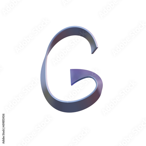 Gradient Waves 3D Alphabet or PNG Letters