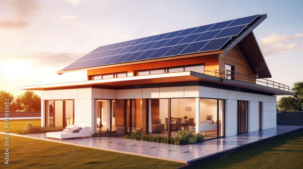 solar panels in front of the house solar panels in front of the house
