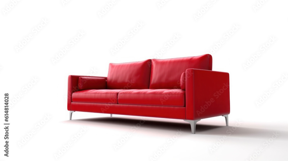 red sofa isolated on white background red sofa isolated on white background