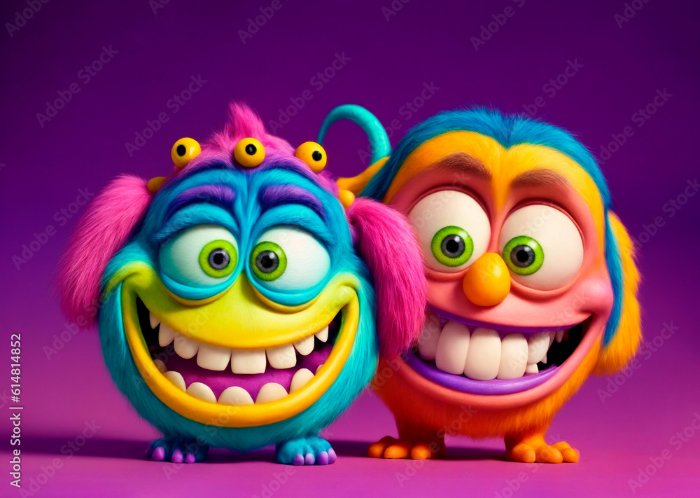 Funny Colorful monsters
