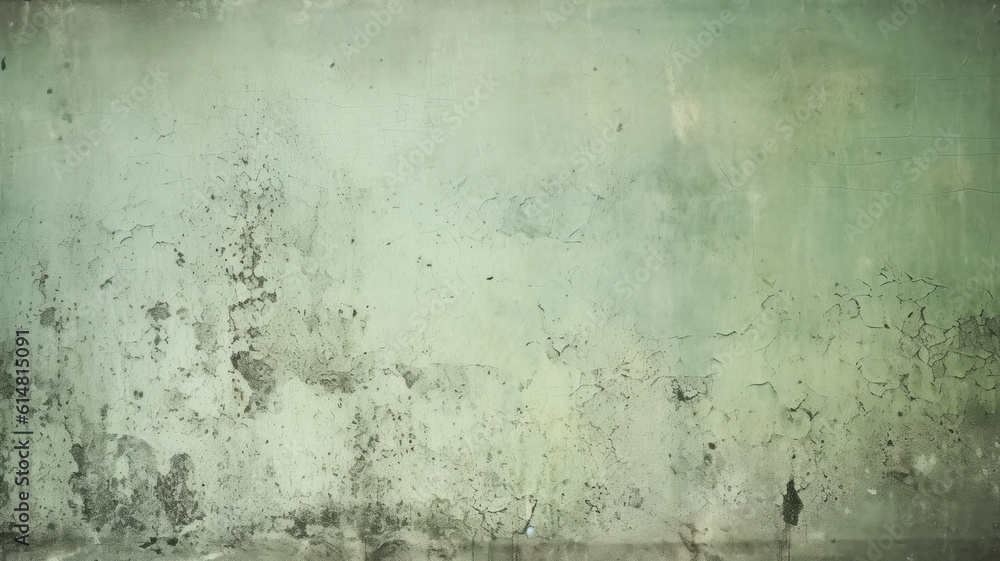 Obraz premium Vintage Green Concrete Wall with Tonal Painted Texture