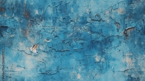 Old concrete wall with grainy texture in blue