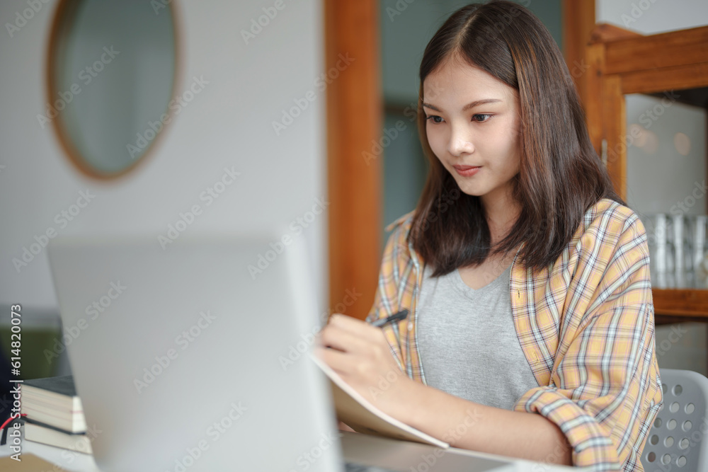 Happy Confident young asian business woman with laptop. business successful technology concept. Happy Confident young asian business woman with laptop. business successful technology concept.
