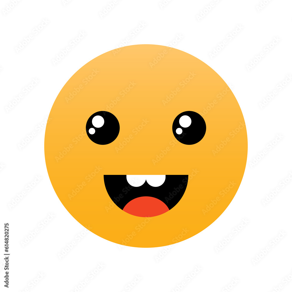 Fototapeta premium Fun emotion icon on white background.