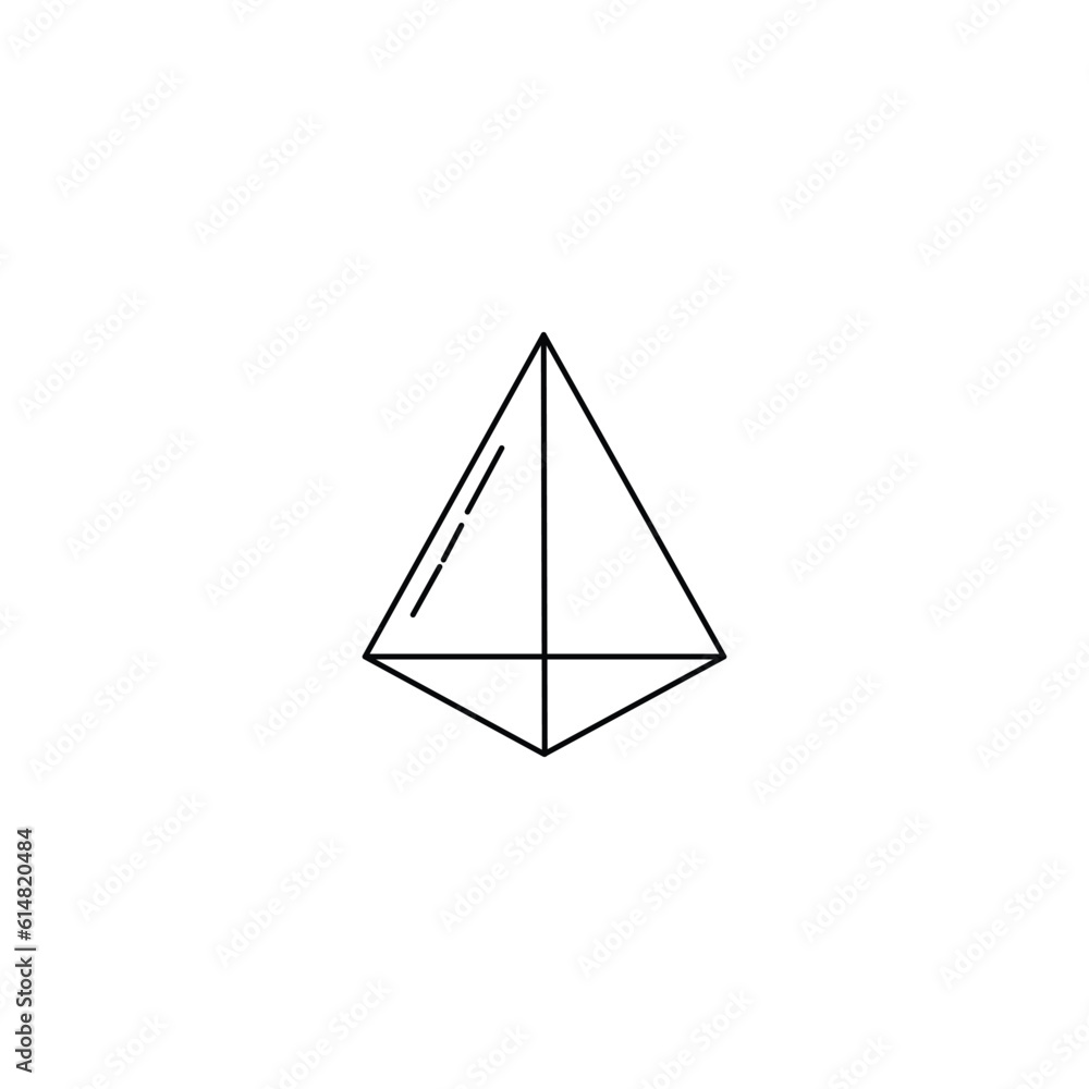 geometric figures, triangular pyramid outline icon. Elements of geometric figures illustration icon. Signs and symbols can be used for web, logo, mobile app, UI, UX geometric figures, triangular pyramid outline icon. Elements of geometric figures illustration icon. Signs and symbols can be used for web, logo, mobile app, UI, UX