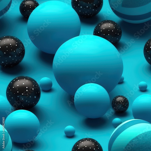 Space spheres planets 3d abstract scientific sci-fi repeat pattern