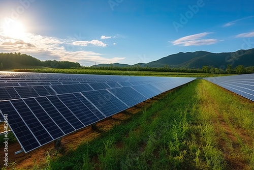 Solar panels in nature - made with Generative Ai