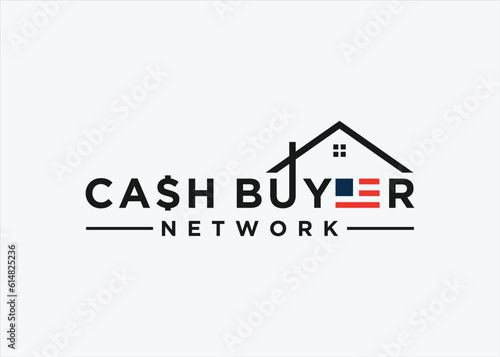 american house logo design vector silhouette illustration