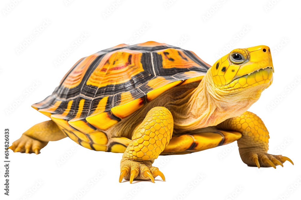 Fototapeta premium Yellowheaded temple turtle, generative artificial intelligence