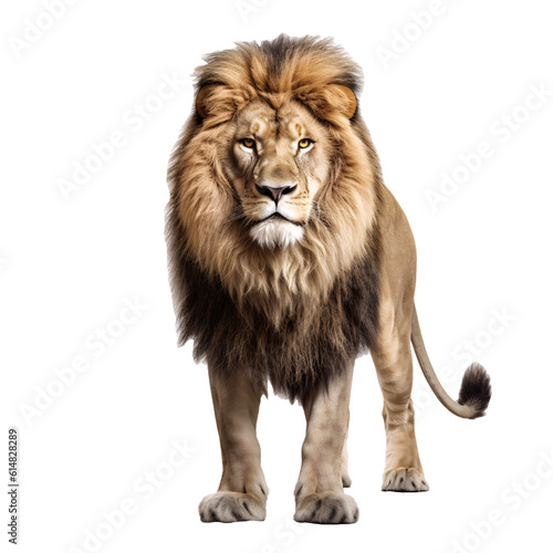 Photo Lion on Transparent Background