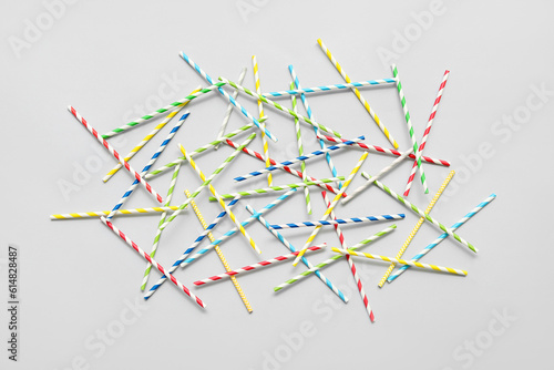 Colorful striped paper drin...