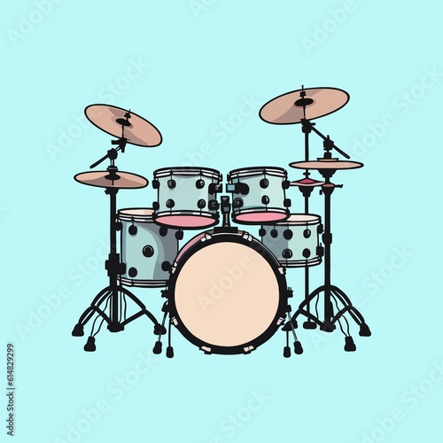 set of drum for a band