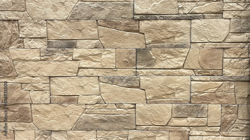 Obraz premium The background of an old vintage dirty brick wall with peeling plaster, texture for games, high-quality photos of bricks and walls, smooth seams and building material, the builder puts the wall
