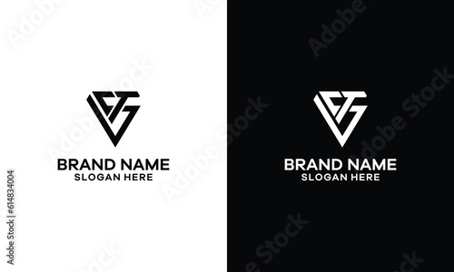 Initial ST Logo Design Elements, Initial Letter Branding Logo Vector