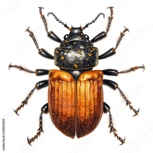 Wallpaper Mural beetle walking isolated on white Torontodigital.ca