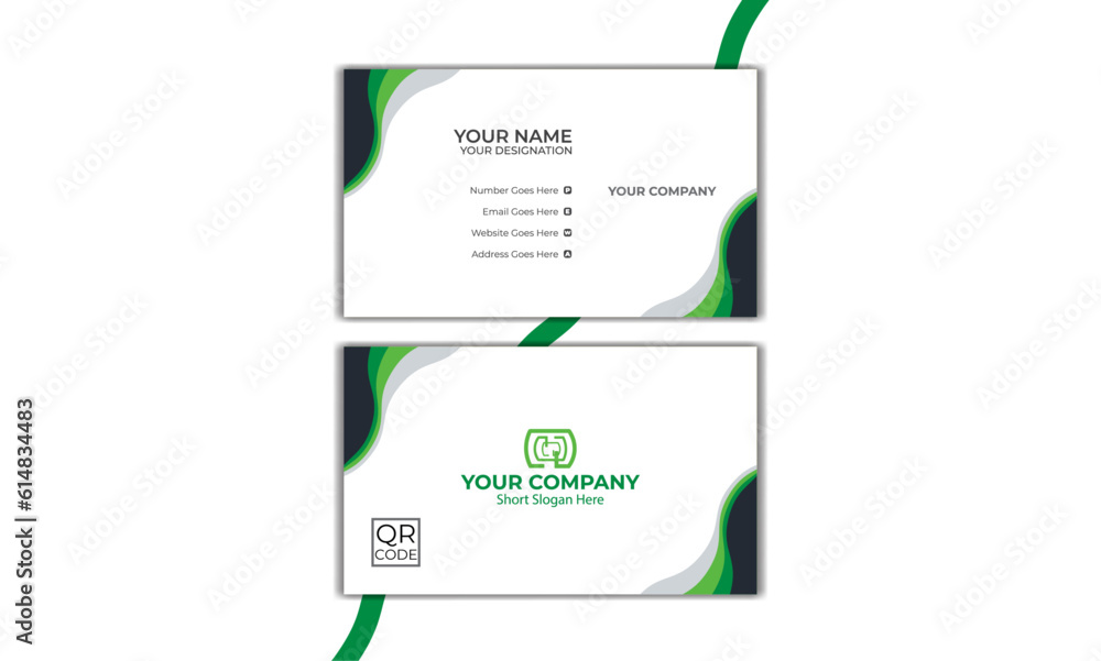 Rectangle Double-Sided Business Card With Creative Design Rectangle Double-Sided Business Card With Creative Design