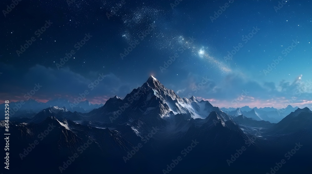 Starry Night over the Mountains