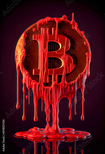 bleeding bitcoin symbol