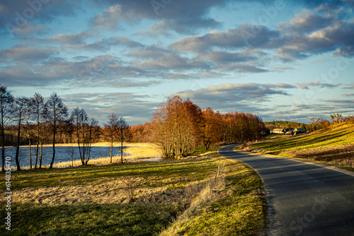 autumn landscape with a road
