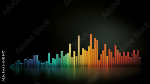 Stock market up down chart graphic concept image  Generative Ai