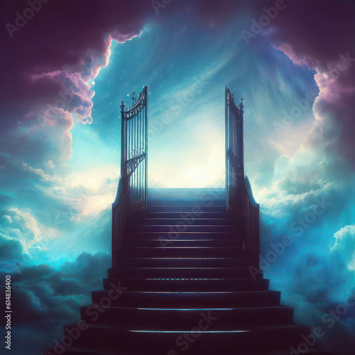 Stairway and Gate to Heaven.Generative AI