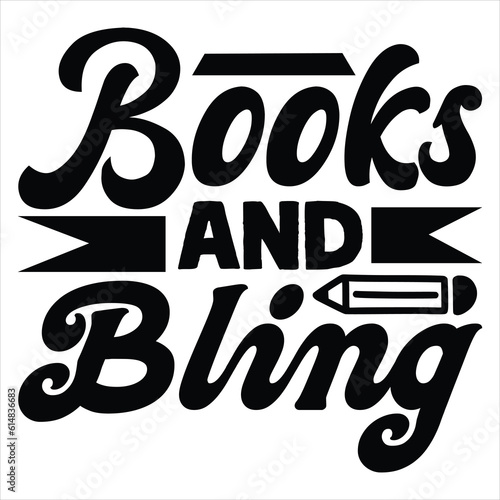 Books and Bling t-shirt design vector file