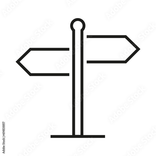 Signpost icon vector illustration, signpost icon vector design, signpost sign symbol vector isolated.
