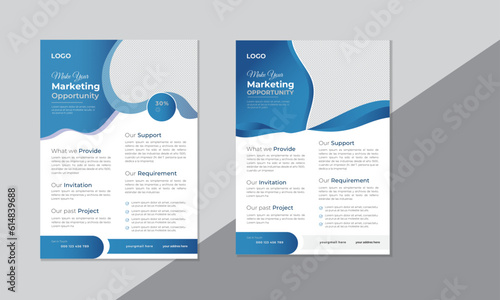 Corporate business, flyer or brochure template design set, abstract business flyer, vector template design or business poster template design.