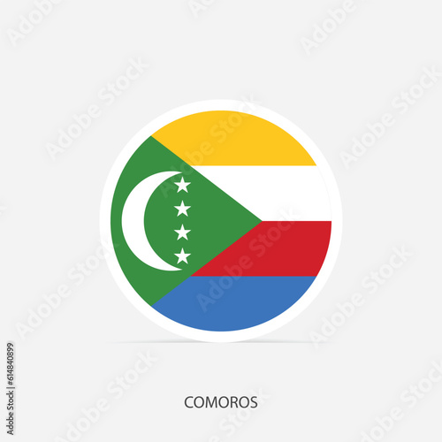 Comoros round flag icon with shadow. Free Download Comoros round flag icon with shadow. - GFXLoad