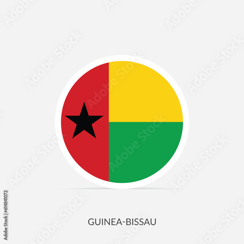 Free Download Guinea-Bissau round flag icon with shadow. - GFXLoad