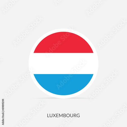 Free Download Luxembourg round flag icon with shadow. - GFXLoad