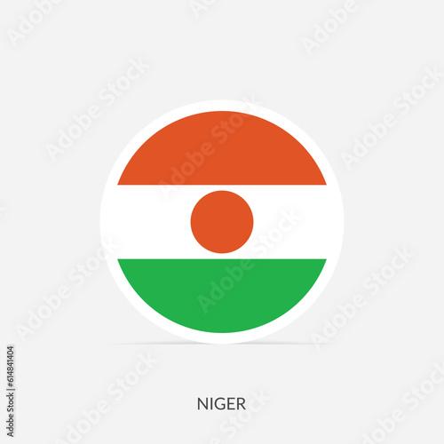 Niger round flag icon with shadow. Free Download Niger round flag icon with shadow. - GFXLoad