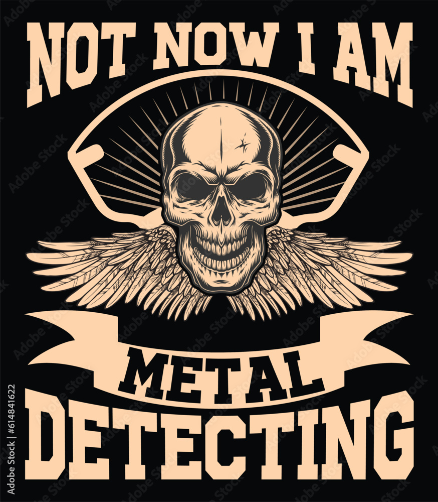 metal detector tshart art vector