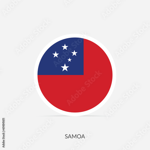 Samoa round flag icon with shadow. Free Download Samoa round flag icon with shadow. - GFXLoad