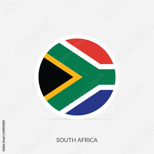 Free Download South Africa round flag icon with shadow. - GFXLoad