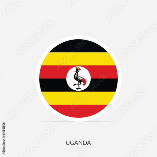 Free Download Uganda round flag icon with shadow. - GFXLoad