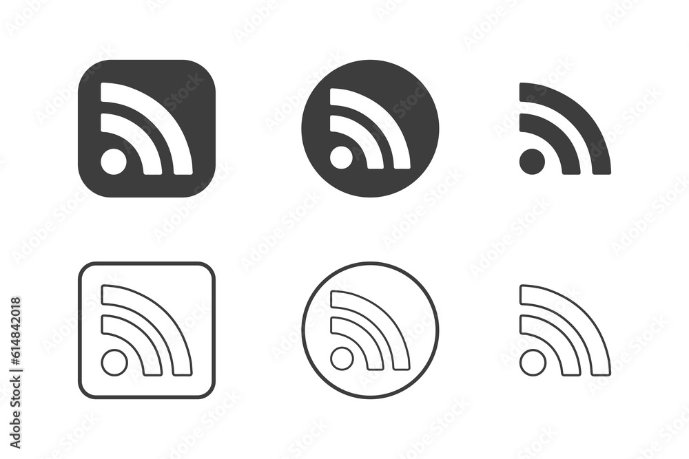 Wifi icon design 6 variations. Isolated on white background. Wifi icon design 6 variations. Isolated on white background.