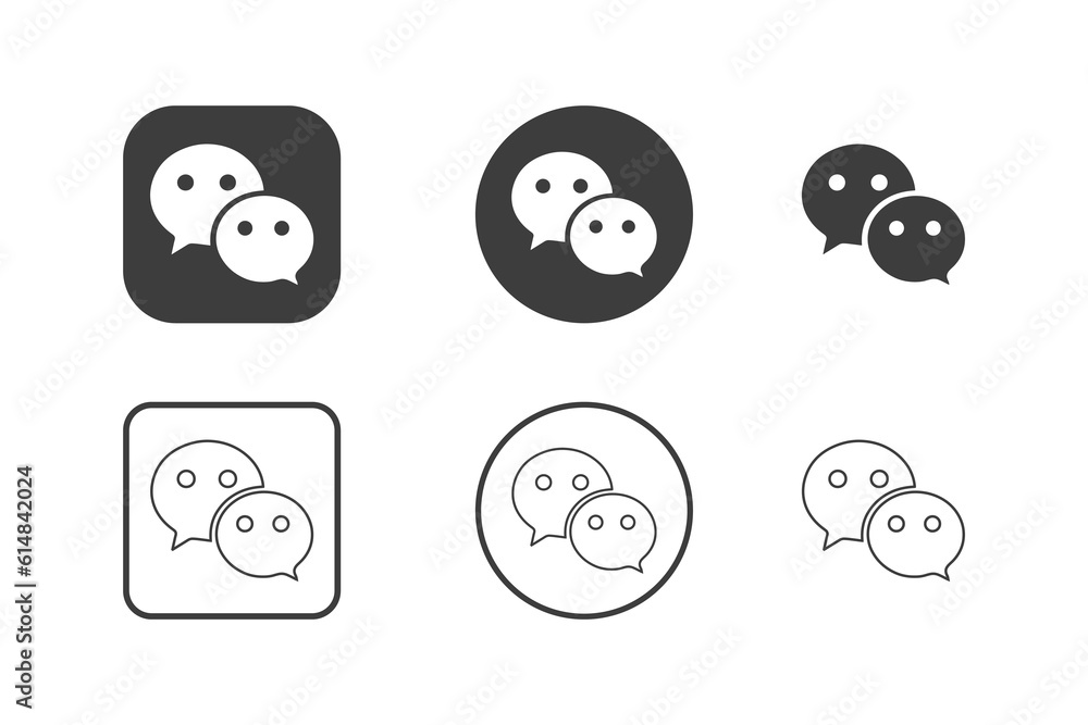 Chat message icon design 6 variations. Isolated on white background. Chat message icon design 6 variations. Isolated on white background.