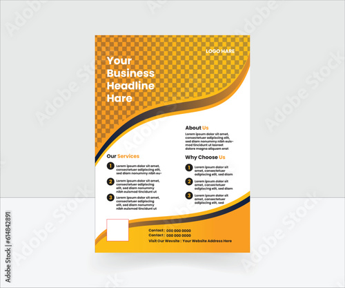 Corporate business flyer design,a4 template,  
