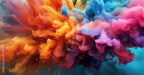 Liquid colors that dissolve in water. Abstract background