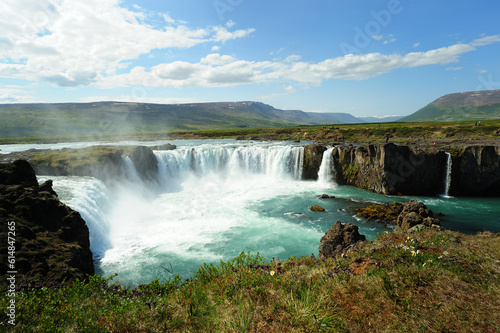 The spectacular Godafodd waterfall in northern Iceland