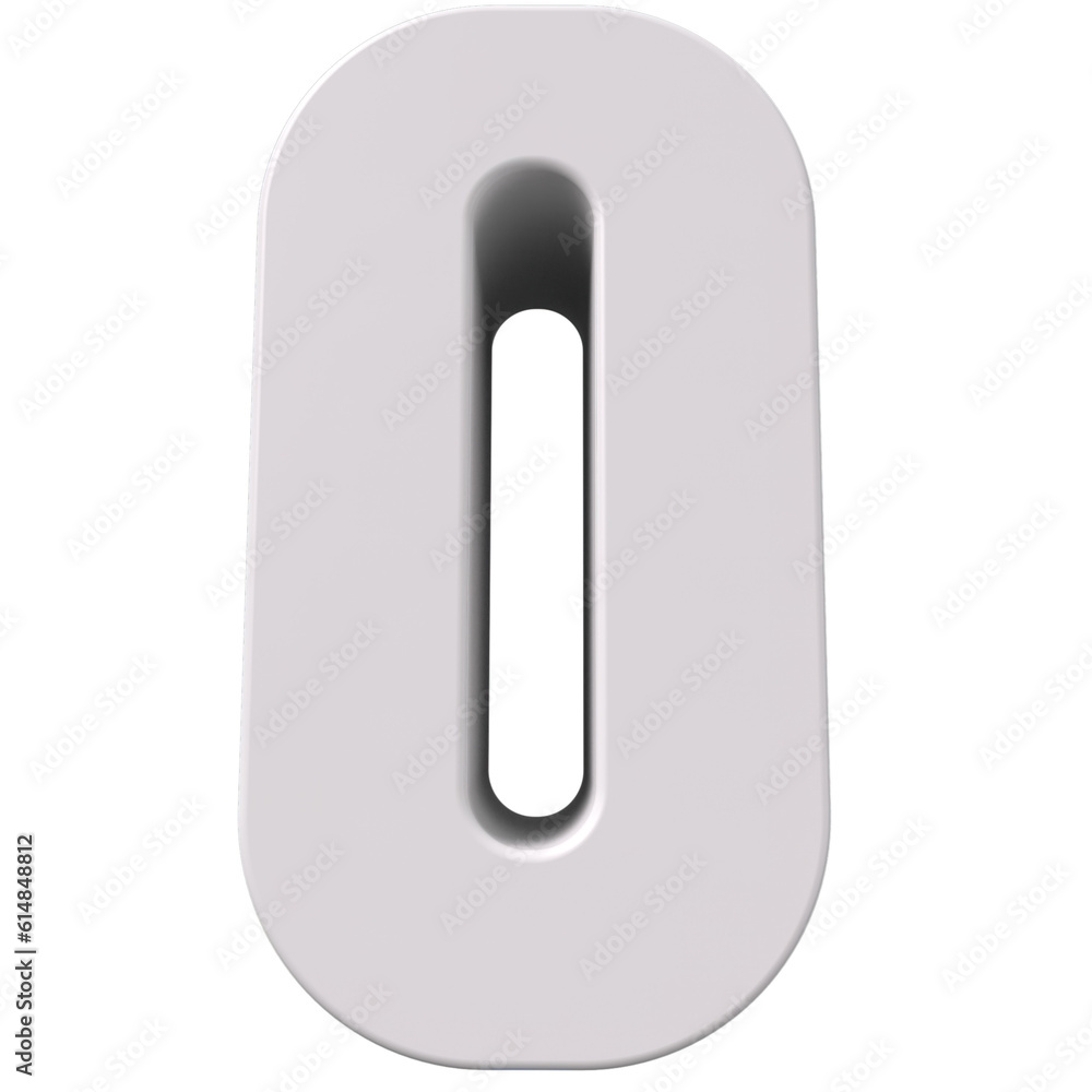 3d white number 0 3d white number 0