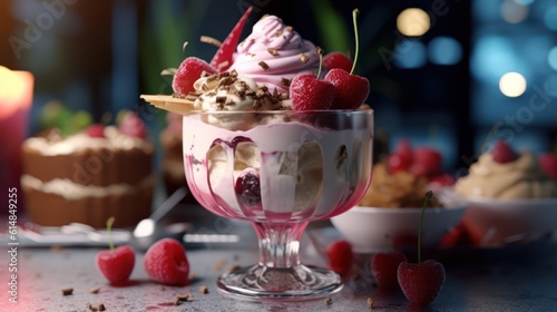 cream dessert HD 8K wallpaper Stock Photographic Image