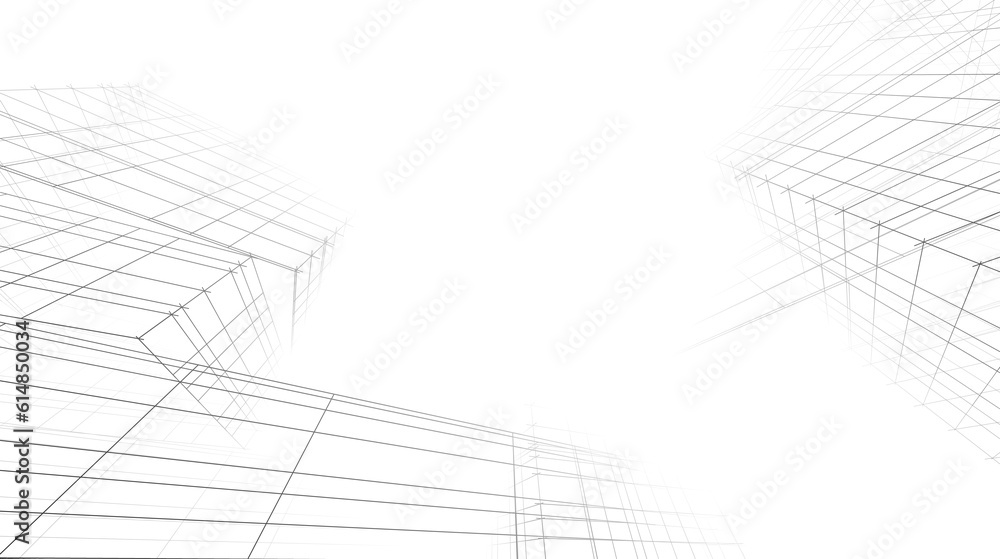 Modern architecture 3d illustration 3d rendering 