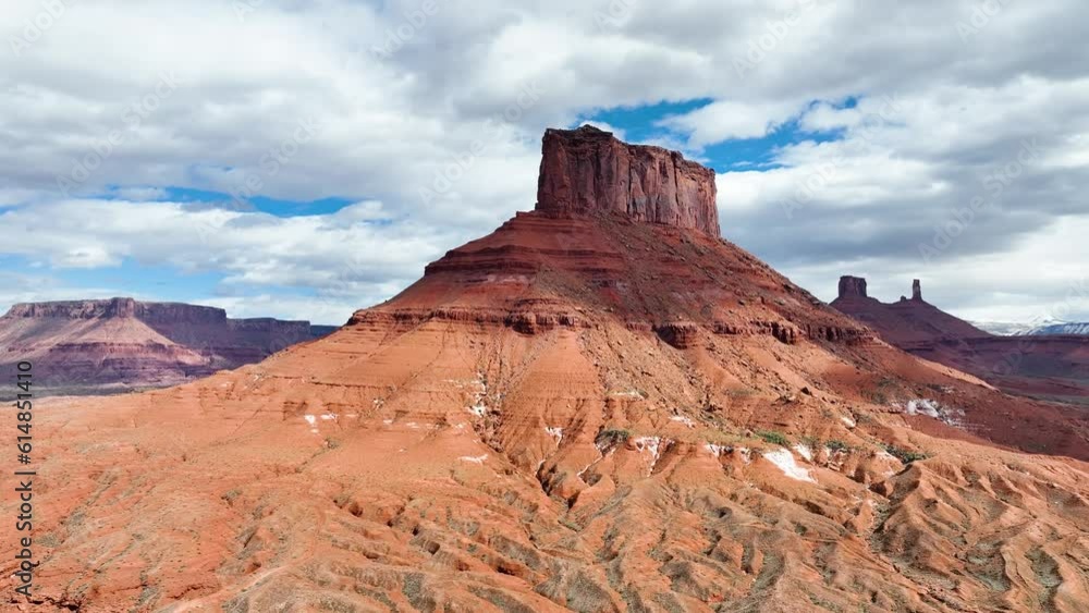 Aerial shot of the amazing rock formations and desert landscape of eastern Utah near Moab. Aerial shot of the amazing rock formations and desert landscape of eastern Utah near Moab.