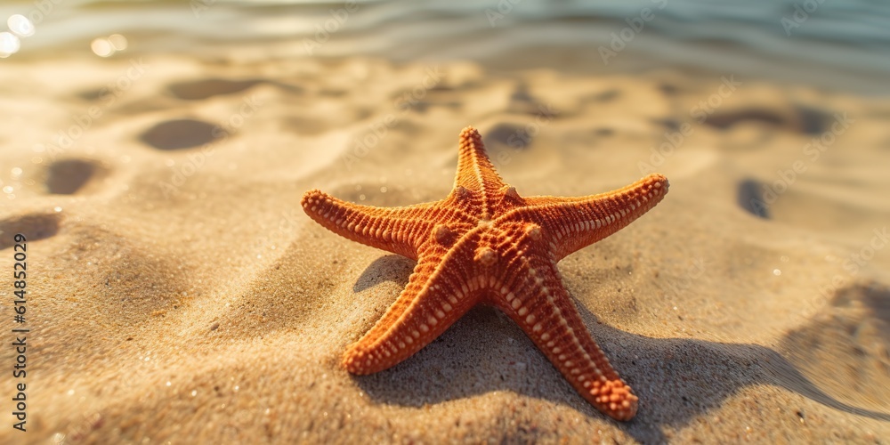 AI Generated. AI Generative. Sea navy nautical marine starfish beach island sand ocean vacation relax sun vibe. Graphic Art AI Generated. AI Generative. Sea navy nautical marine starfish beach island sand ocean vacation relax sun vibe. Graphic Art