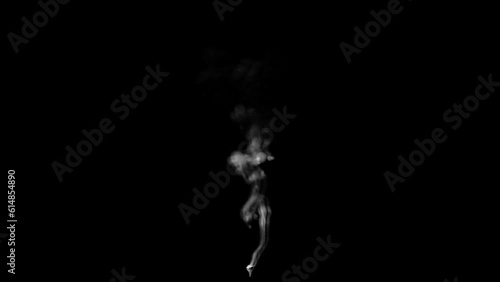 white smoke on black background 4k animation 30fps
